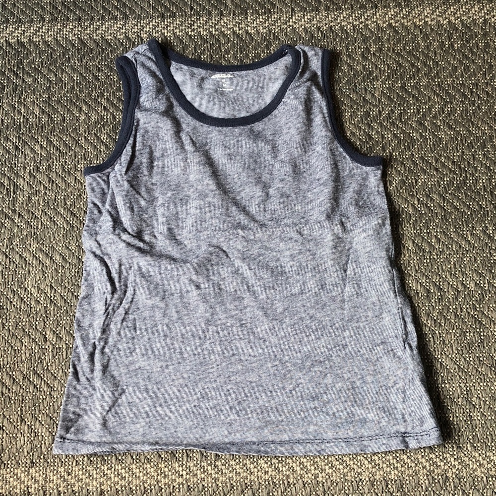 Old Navy Heather blue Tank with Navy Trim